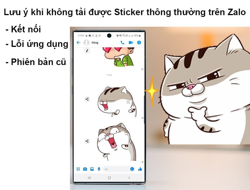 sticker ami bụng bự tải bị lỗi